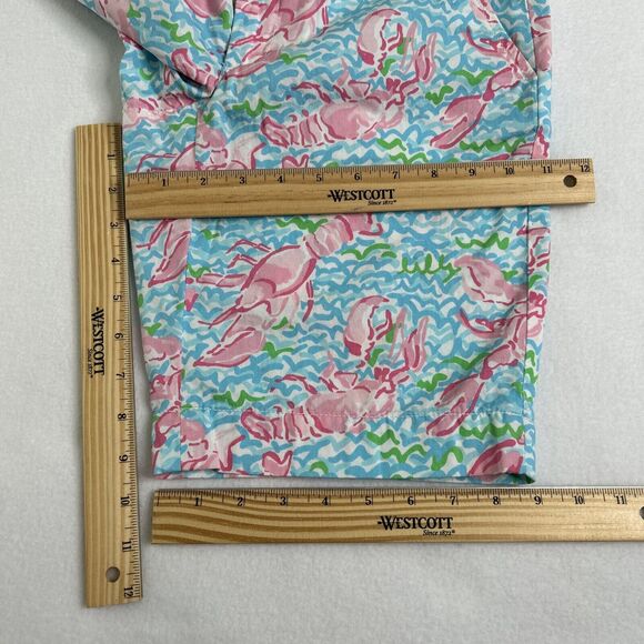 Lilly Pulitzer Women's Size 0 The Chipper Short Blue / Pink Lobsters 70121 - Picture 8 of 8
